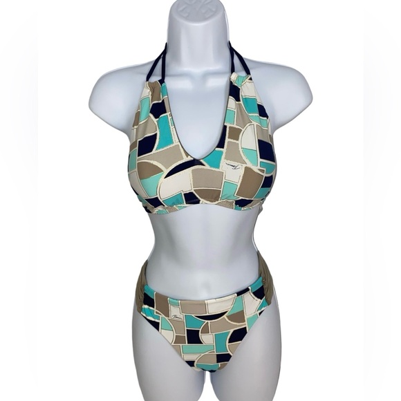 NWT TRINA TURK Sz 6 Dico Multicolor 2pc Bikini - Picture 2 of 13